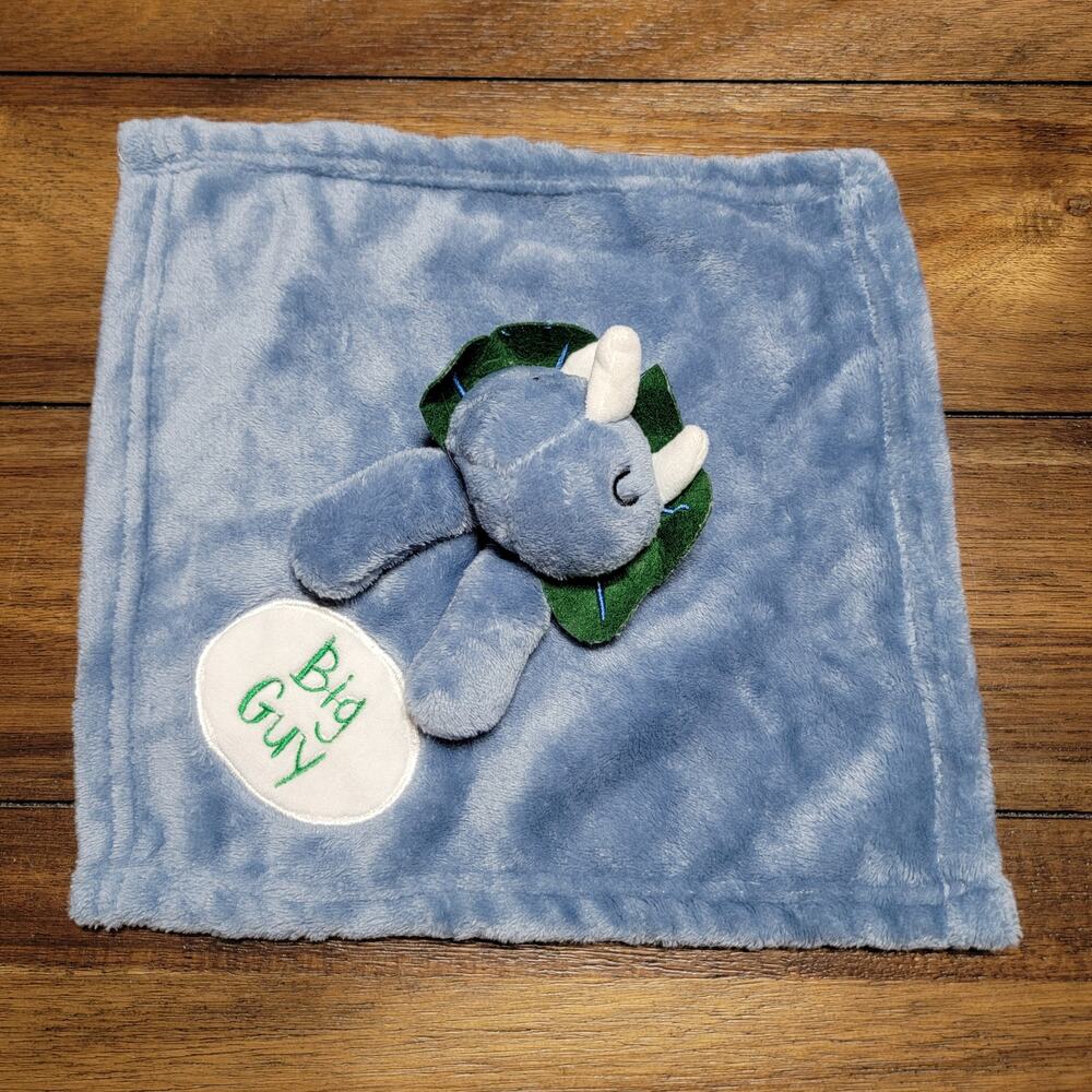 Big Guy Blue Infant Rhino Security Blanket 12" X 12"